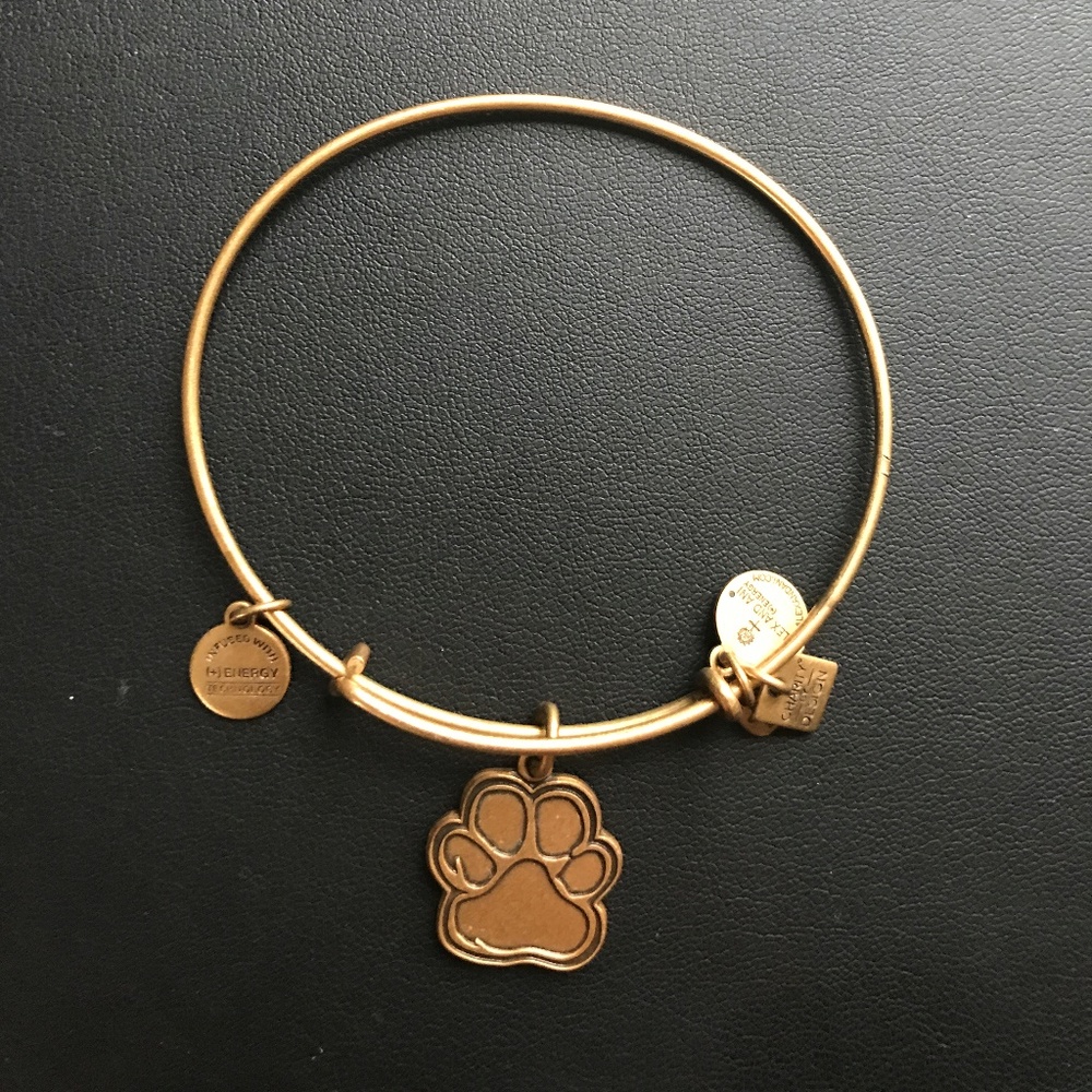 Alex and Ani Gold Pawprint braclelet